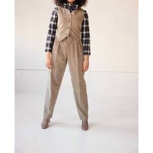 NEW ROSE VELVET annie vest in ash corduroy